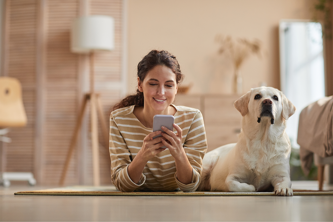 Person with dog